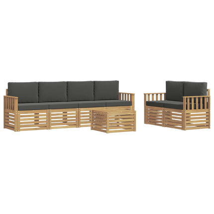 Utomhussoffset 7 st Vit och antracit Polyester