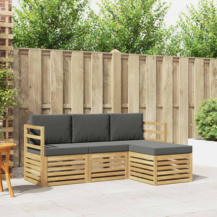 Utomhussoffset 4 pcs Vit och antracit 185,5 x 122,5 x 73 cm