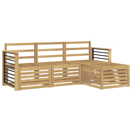 Utomhussoffset 4 pcs Vit Massivt Akaciaträ