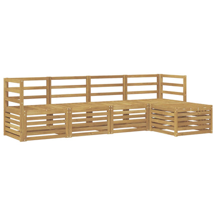 Utomhussoffset 5 pcs Vit Massivt Akaciaträ