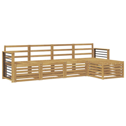 Utomhussoffset 5 pcs Vit Massivt Akaciaträ