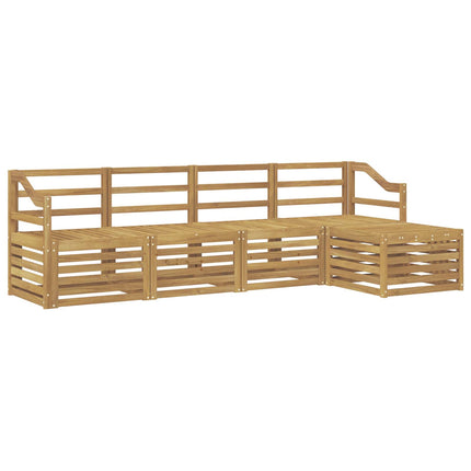 Utomhussoffset 5 pcs Vit Massivt Akaciaträ