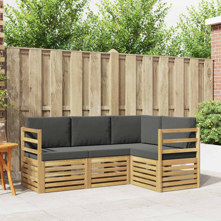 Soffgrupper 4 pcs Vit och antracit 185,5 x 126,5 x 73 cm