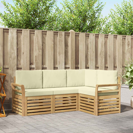 Soffgrupper 4 pcs Vit och grädde 190 x 130,5 x 73 cm Polyester