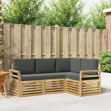 Soffgrupper 4 pcs Vit och antracit 190 x 130,5 x 73 cm