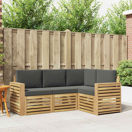 Soffgrupper 4 pcs Vit och antracit 191 x 132,5 x 73 cm
