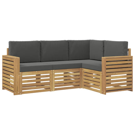 Soffgrupper 4 pcs Vit och antracit 191 x 132,5 x 73 cm