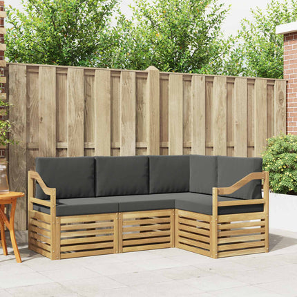 Soffgrupper 4 pcs Vit och antracit 185,5 x 126,5 x 73 cm