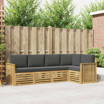 Utomhussoffset 5 pcs Vit och antracit 247 x 128,5 x 73 cm