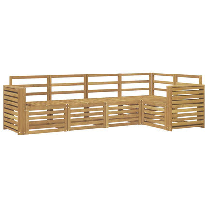 Utomhussoffset 5 pcs Vit 251 x 132,5 x 73 cm Massivt Akaciaträ