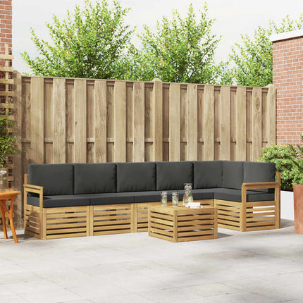Utomhussoffset 7 pcs Vit och antracit 59 x 59 x 37 cm Polyester