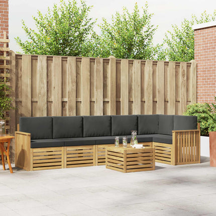 Utomhussoffset 7 pcs Vit och antracit 59 x 59 x 37 cm Polyester