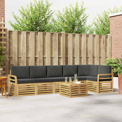 Utomhussoffset 7 pcs Vit och antracit 59 x 59 x 37 cm Polyester