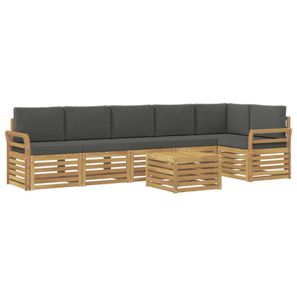 Utomhussoffset 7 pcs Vit och antracit 59 x 59 x 37 cm Polyester