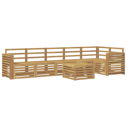 Utomhussoffset 7 pcs Vit 59 x 59 x 37 cm Massivt Akaciaträ