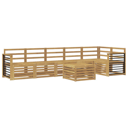 Utomhussoffset 7 pcs Vit 59 x 59 x 37 cm Massivt Akaciaträ
