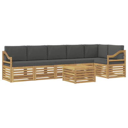 Utomhussoffset 7 st Vit och antracit Polyester