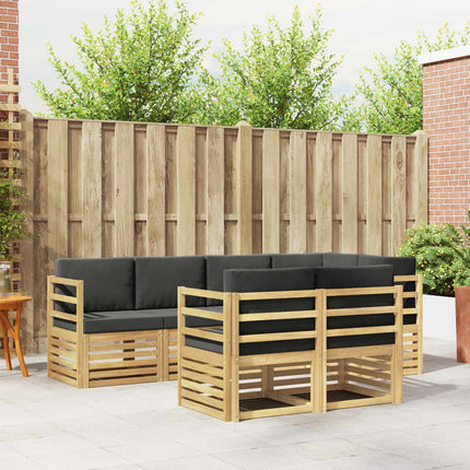 Utomhussoffset 7 pcs Vit och antracit 245 x 126,5 x 73 cm