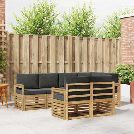 Utomhussoffset 7 pcs Vit och antracit 247 x 128,5 x 73 cm