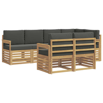 Utomhussoffset 7 pcs Vit och antracit 247 x 128,5 x 73 cm