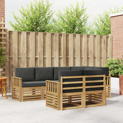 Utomhussoffset 7 pcs Vit och antracit 247 x 128,5 x 73 cm