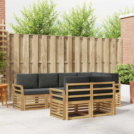 Utomhussoffset 7 pcs Vit och antracit 249 x 130,5 x 73 cm