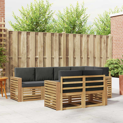 Utomhussoffset 7 pcs Vit och antracit 251 x 132,5 x 73 cm