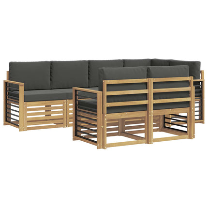 Utomhussoffset 7 pcs Vit och antracit 247 x 128,5 x 73 cm