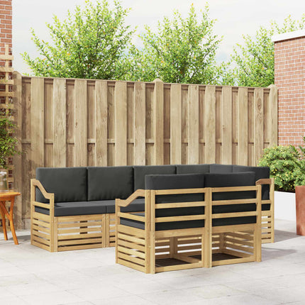 Utomhussoffset 7 pcs Vit och antracit 245 x 126,5 x 73 cm