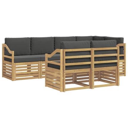 Utomhussoffset 7 pcs Vit och antracit 245 x 126,5 x 73 cm