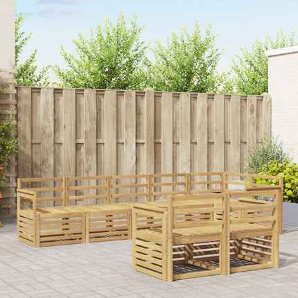 Utomhussoffset 8 pcs Vit 306 x 128,5 x 73 cm Massivt Akaciaträ