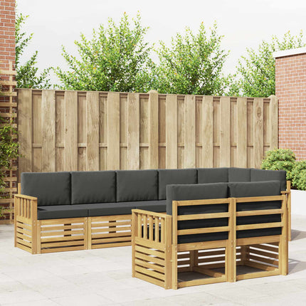 Utomhussoffset 8 pcs Vit och antracit 306 x 128,5 x 73 cm