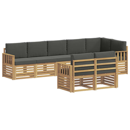 Utomhussoffset 8 pcs Vit och antracit 306 x 128,5 x 73 cm