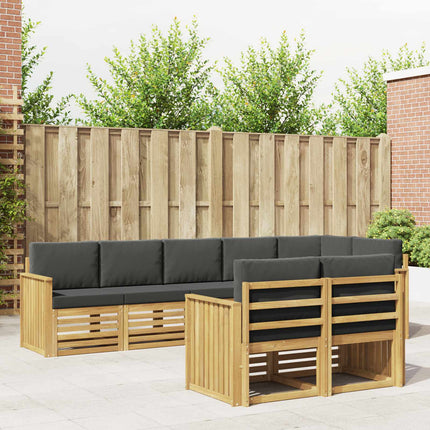 Utomhussoffset 8 pcs Vit och antracit 306 x 128,5 x 73 cm