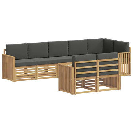 Utomhussoffset 8 pcs Vit och antracit 306 x 128,5 x 73 cm