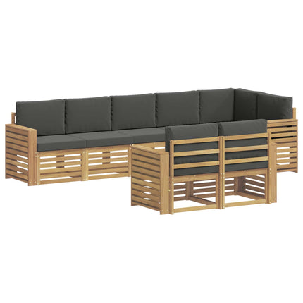 Utomhussoffset 8 pcs Vit och antracit 310 x 132,5 x 73 cm