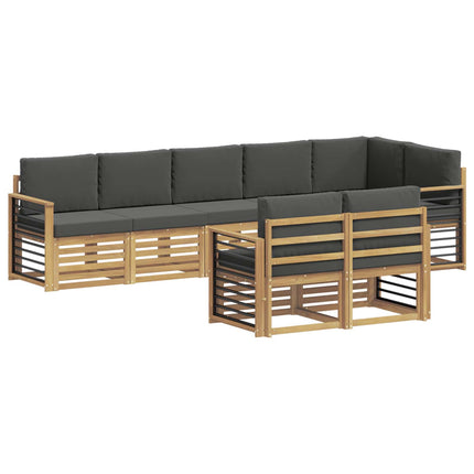 Utomhussoffset 8 pcs Vit och antracit 306 x 128,5 x 73 cm