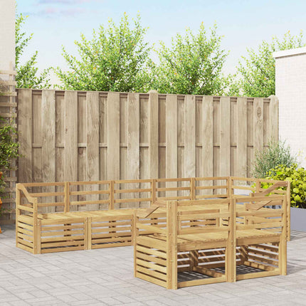 Utomhussoffset 8 pcs Vit 304 x 126,5 x 73 cm Massivt Akaciaträ
