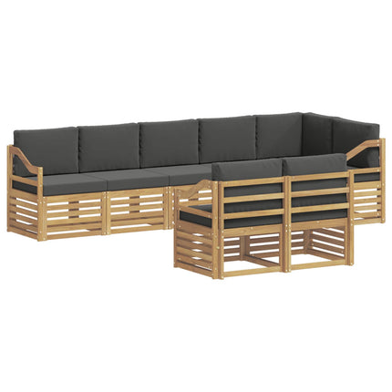 Utomhussoffset 8 st Vit och antracit Polyester