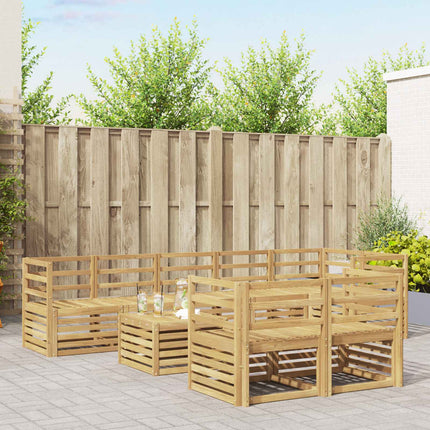 Utomhussoffset 9 pcs Vit 59 x 59 x 37 cm Massivt Akaciaträ