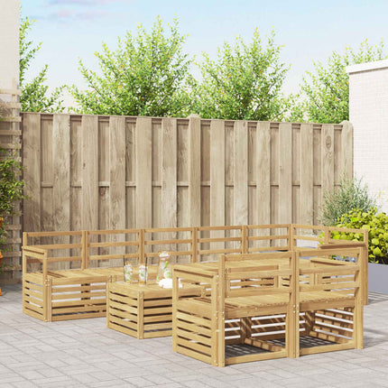 Utomhussoffset 9 pcs Vit 59 x 59 x 37 cm Massivt Akaciaträ