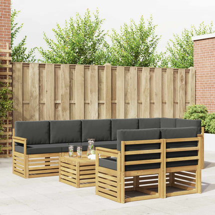 Utomhussoffset 8 pcs Vit och antracit 59 x 59 x 37 cm Polyester