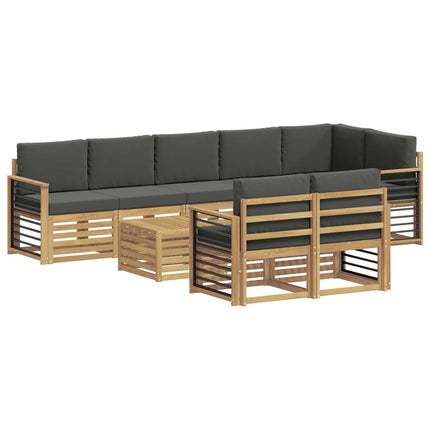 Utomhussoffset 9 st Vit och antracit Polyester