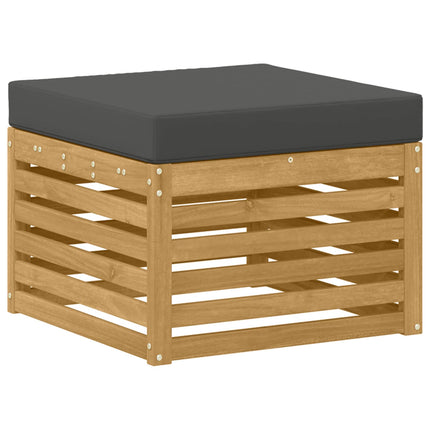 Utomhussoffset 6 pcs Vit och antracit Polyester