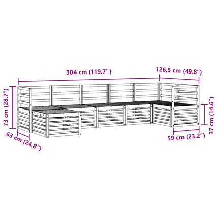 Utomhussoffset 7 st Vit
