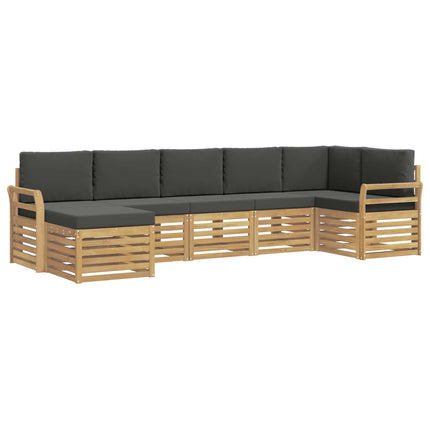 Utomhussoffset 7 pcs Vit och antracit