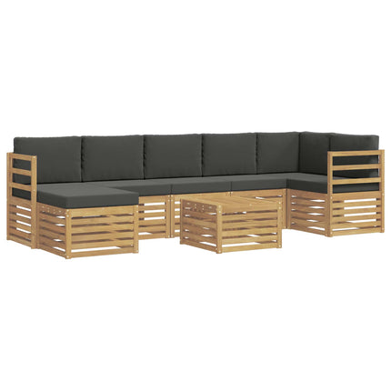 Utomhussoffset 8 st Vit och antracit Polyester