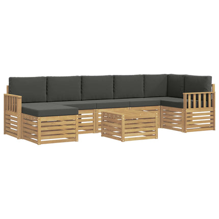 Utomhussoffset 8 st Vit och antracit Polyester