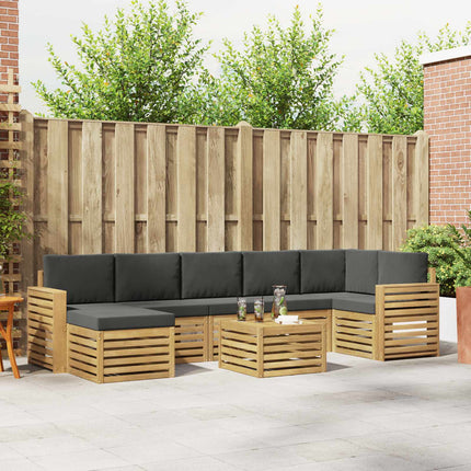 Utomhussoffset 8 pcs Vit och antracit 59 x 59 x 37 cm Polyester