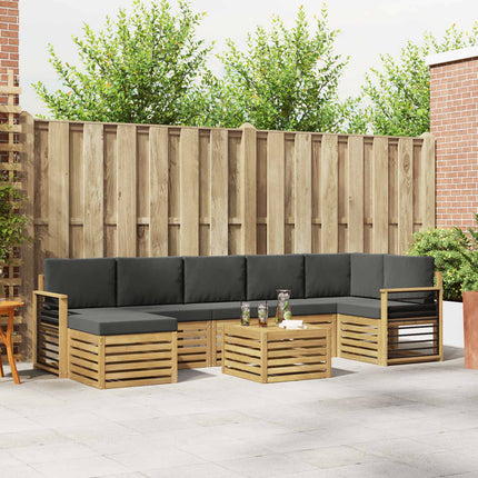 Utomhussoffset 8 pcs Vit och antracit 59 x 59 x 37 cm Polyester
